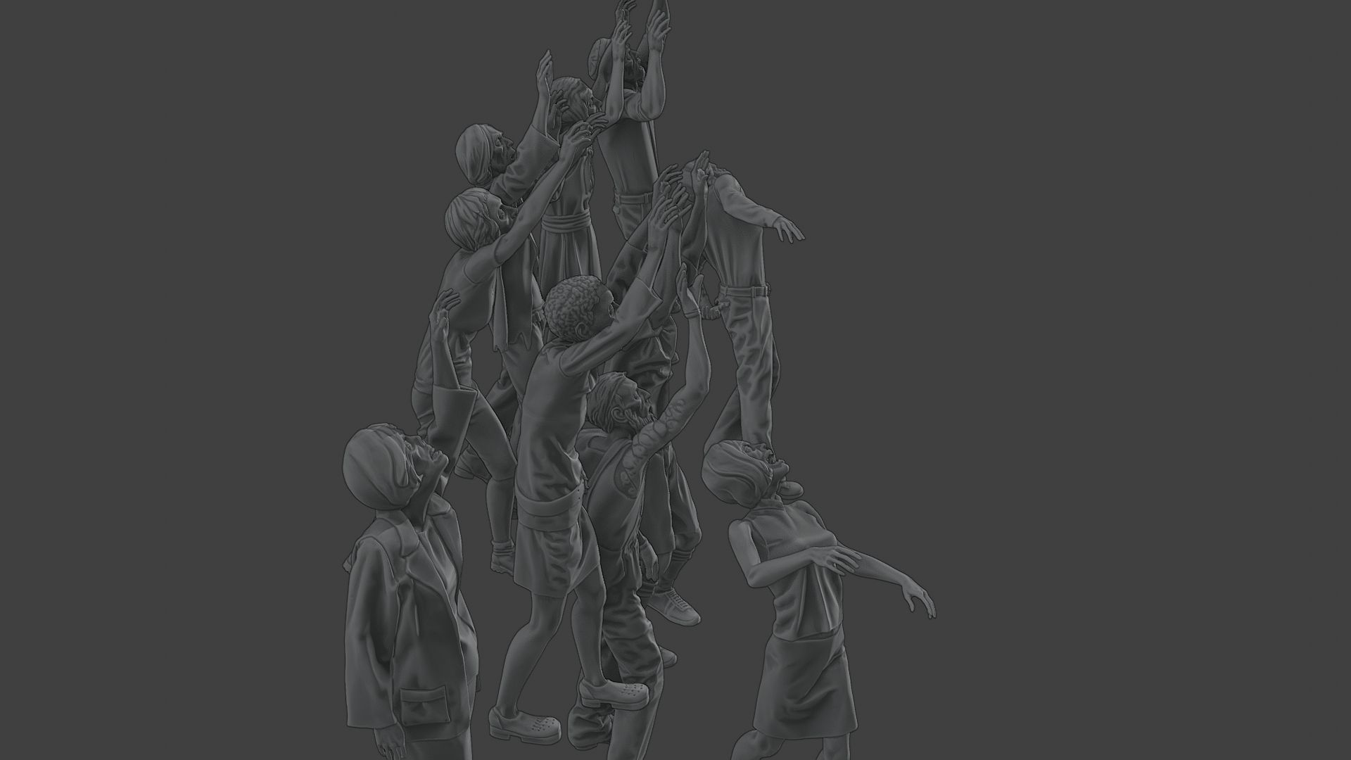 Casual Zombie CZ4 Pack 1 3D Model Collection_17