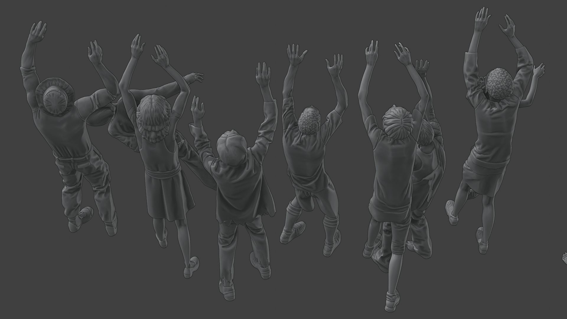 Casual Zombie CZ4 Pack 1 3D Model Collection_23