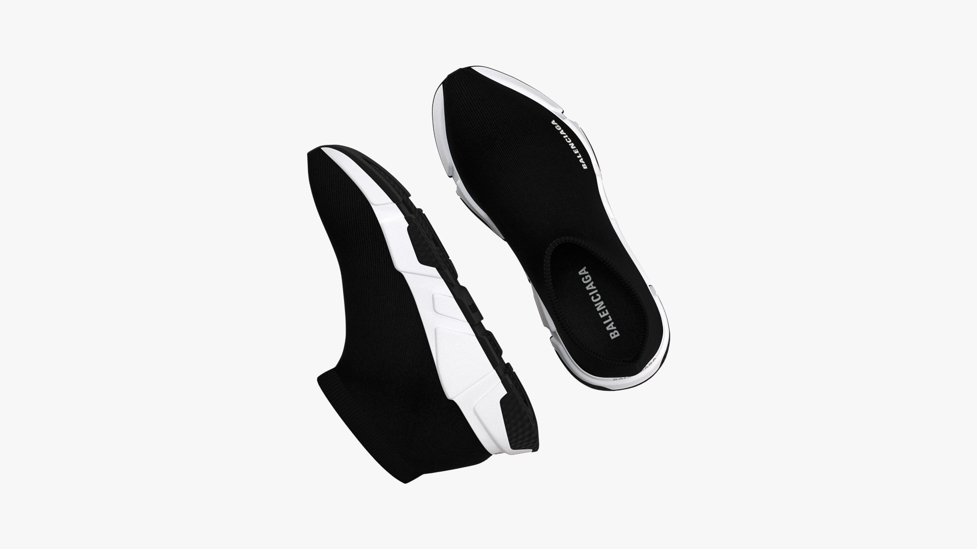 Balenciaga Speed Trainers Low Black 3D model_1