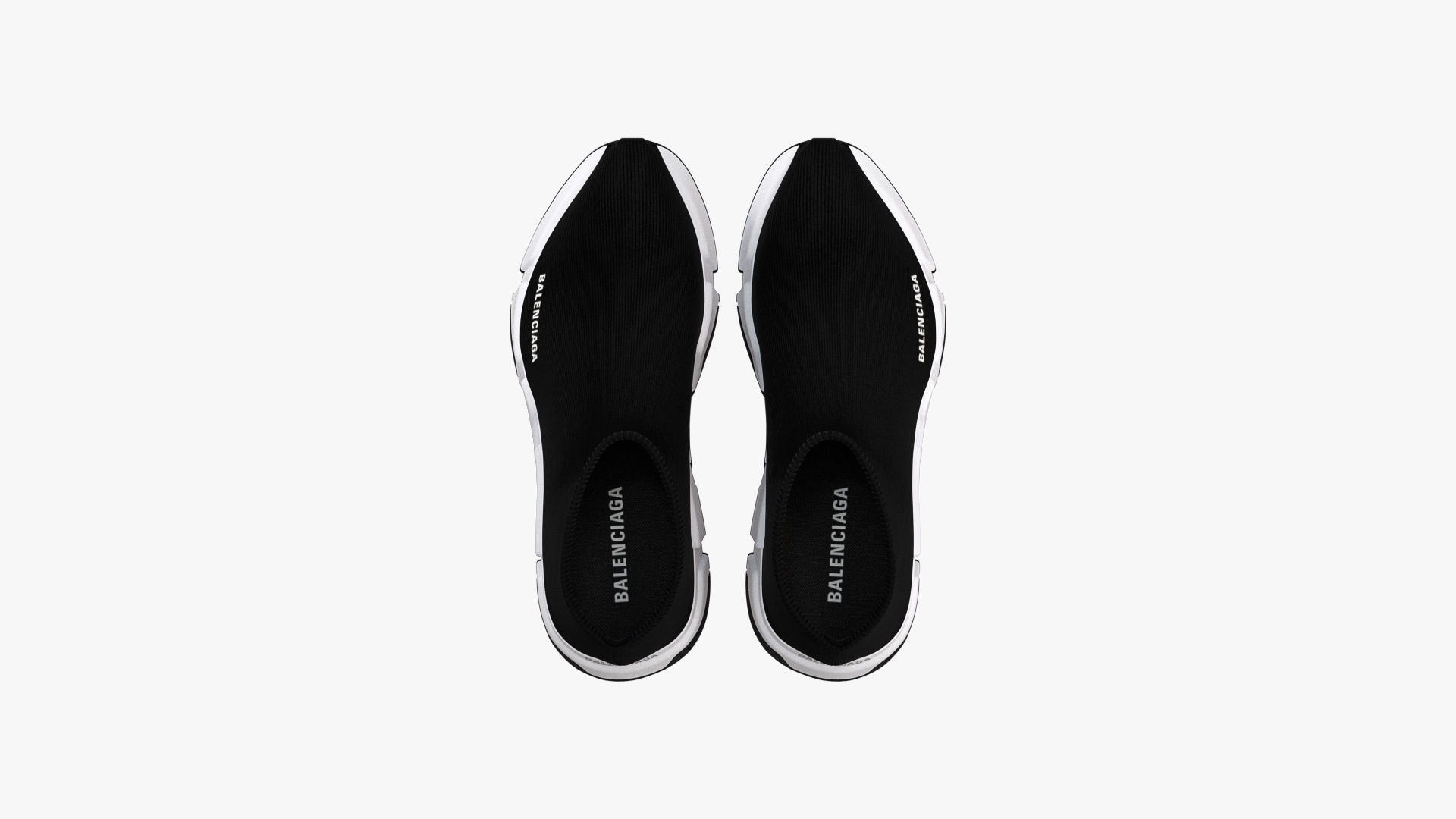 Balenciaga Speed Trainers Low Black 3D model_2