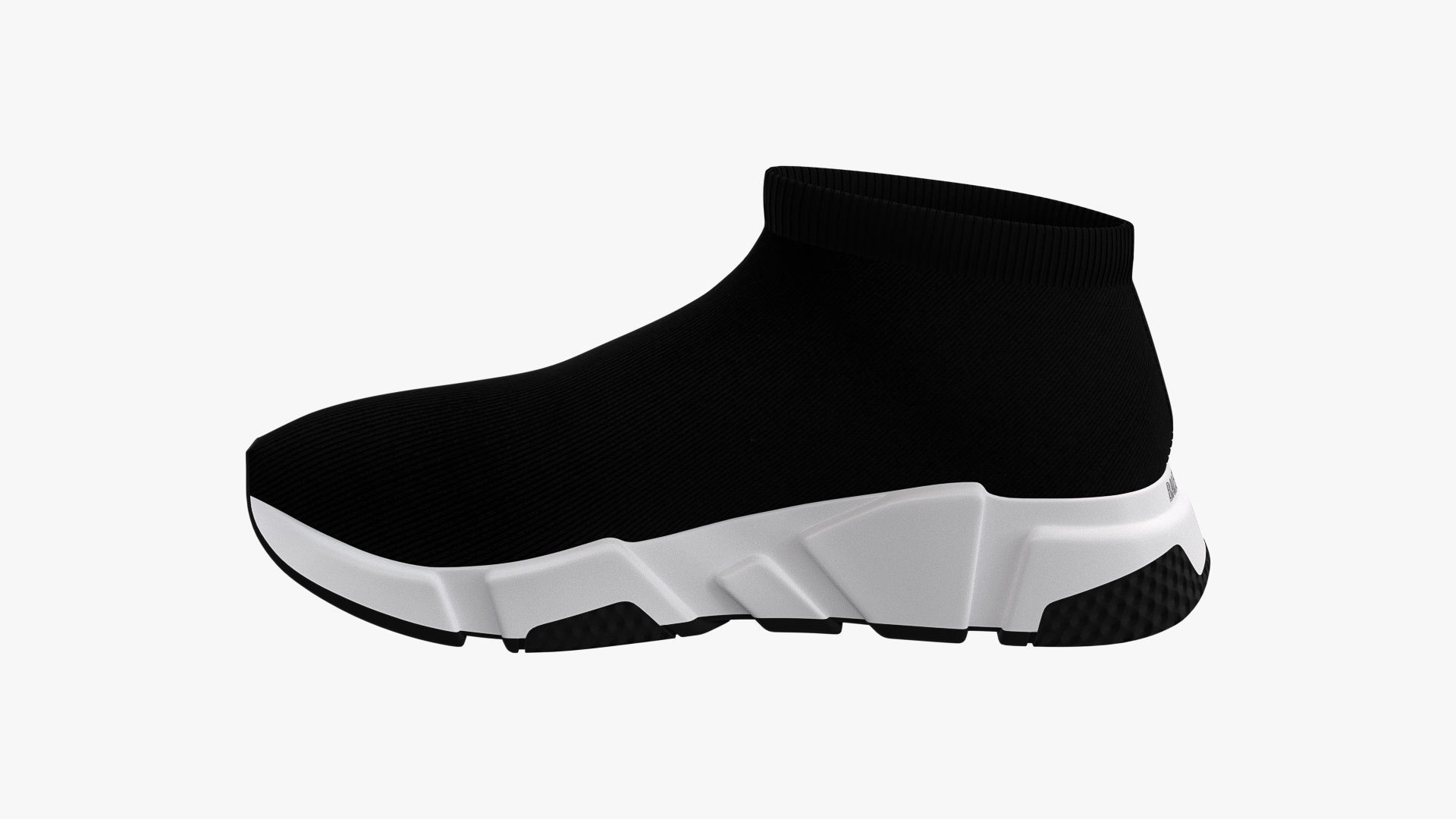 Balenciaga Speed Trainers Low Black 3D model_6