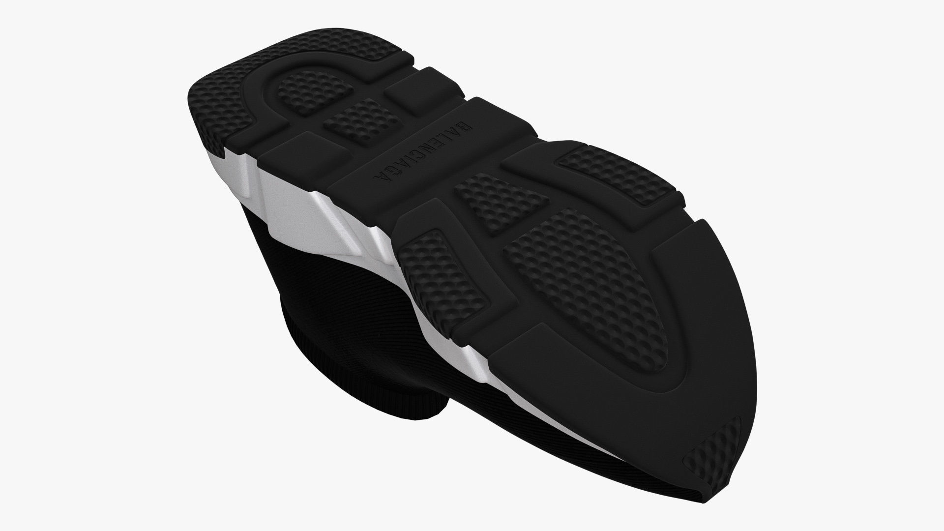Balenciaga Speed Trainers Low Black 3D model_7