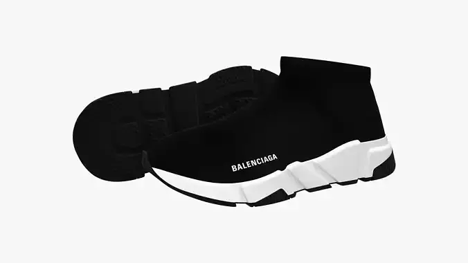 Balenciaga Speed Trainers Low Black 3D model