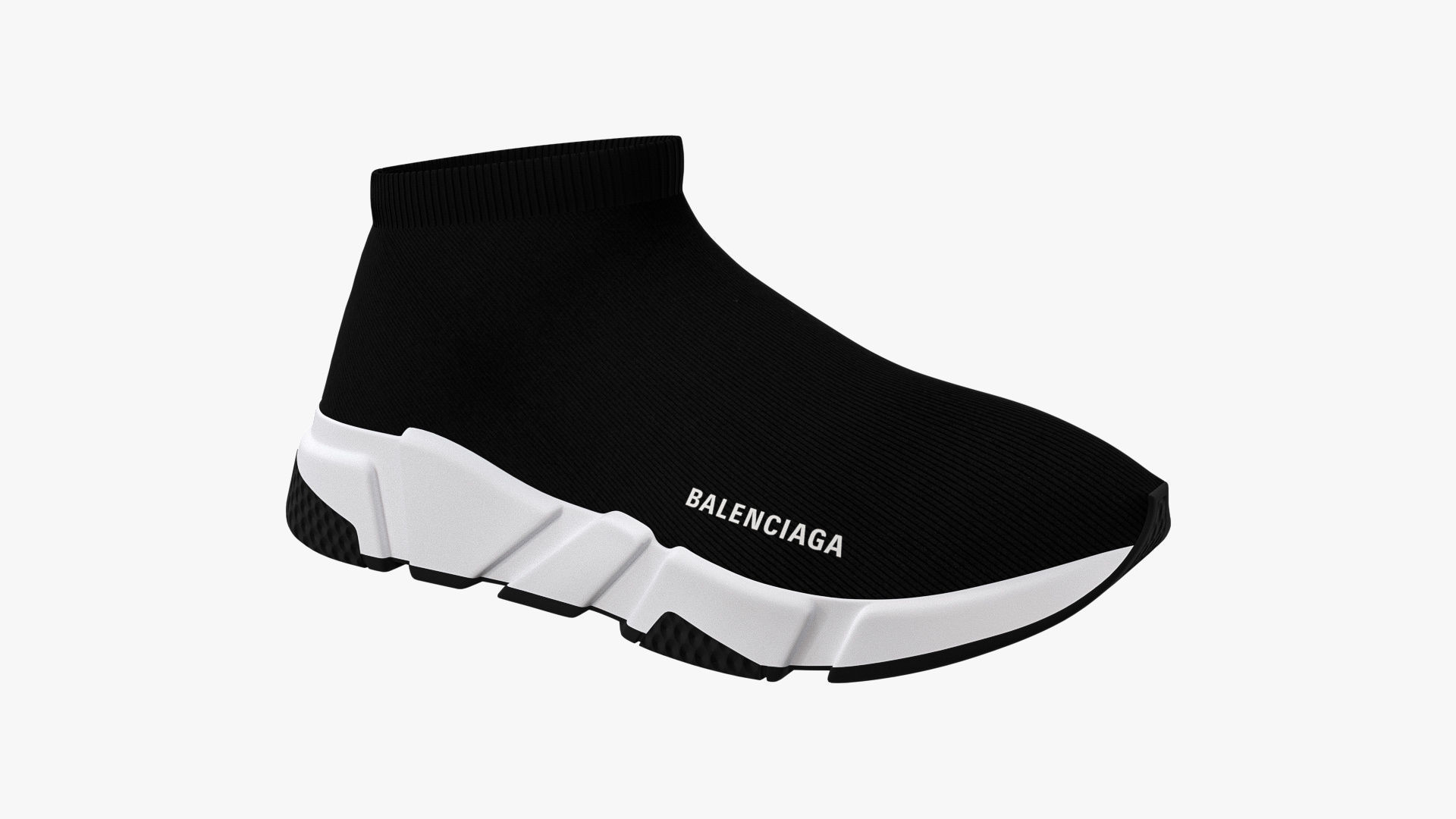 Balenciaga Speed Trainers Low Black 3D model_8