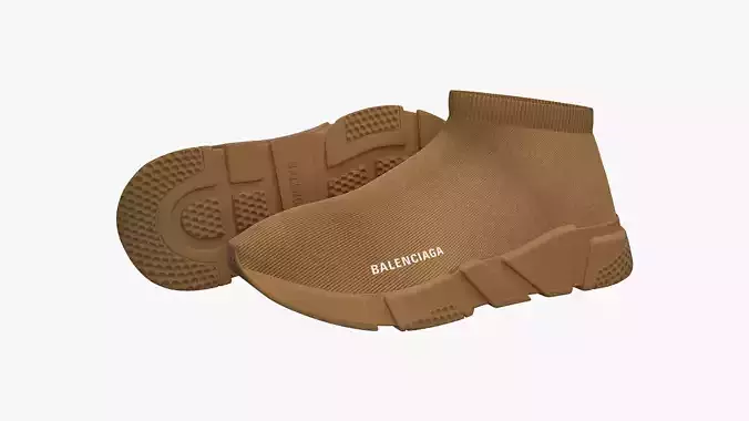 Balenciaga Speed Trainers Low Mono Beige