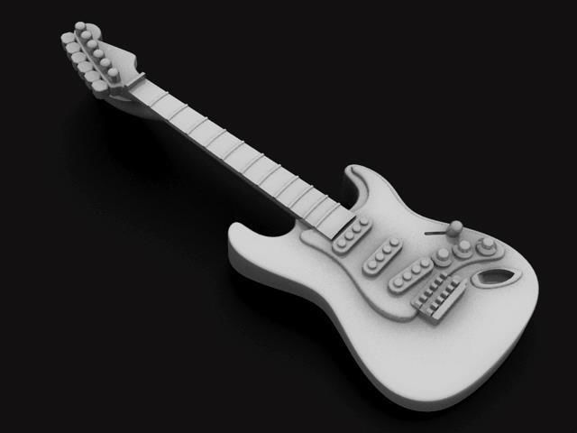 Fender Stratocaster Pendant 3D print model_2