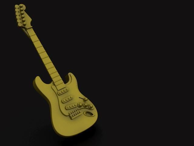Fender Stratocaster Pendant 3D print model_10