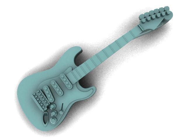 Fender Stratocaster Pendant 3D print model_1