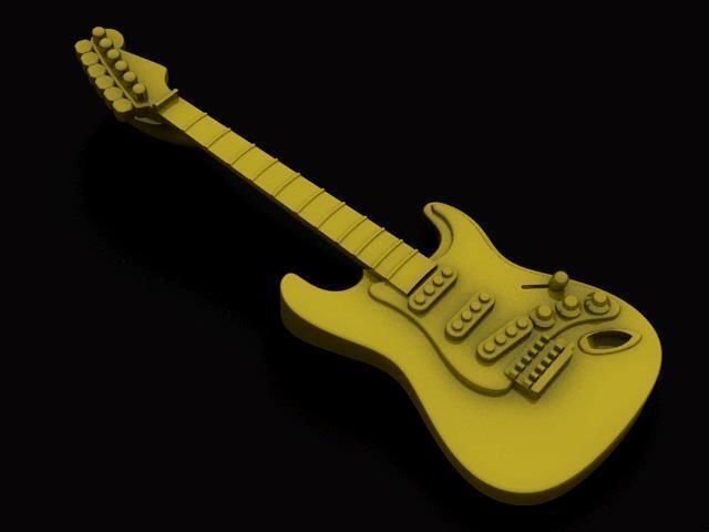 Fender Stratocaster Pendant 3D print model_6