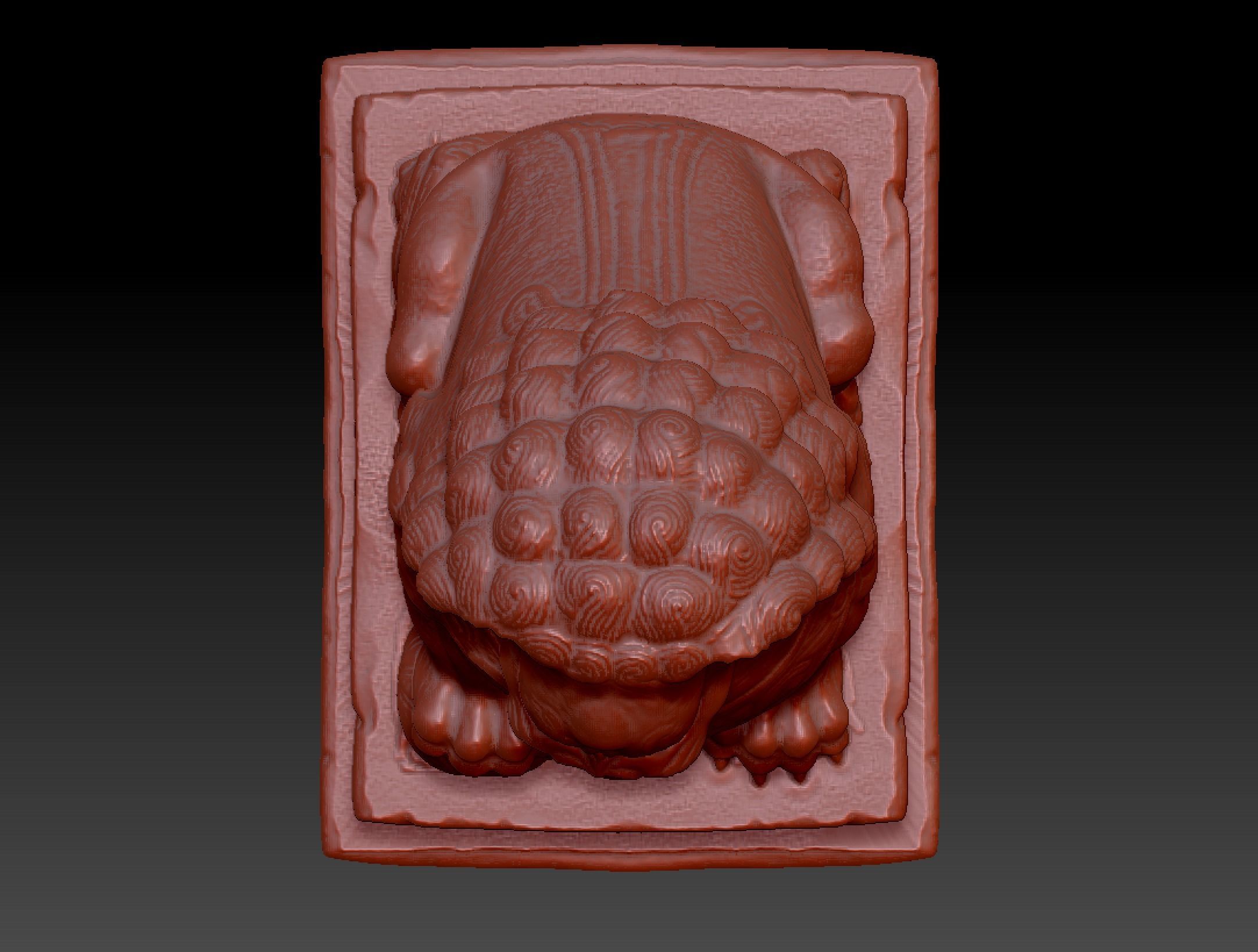  Stone lion statue China lion statue 3D print model_3