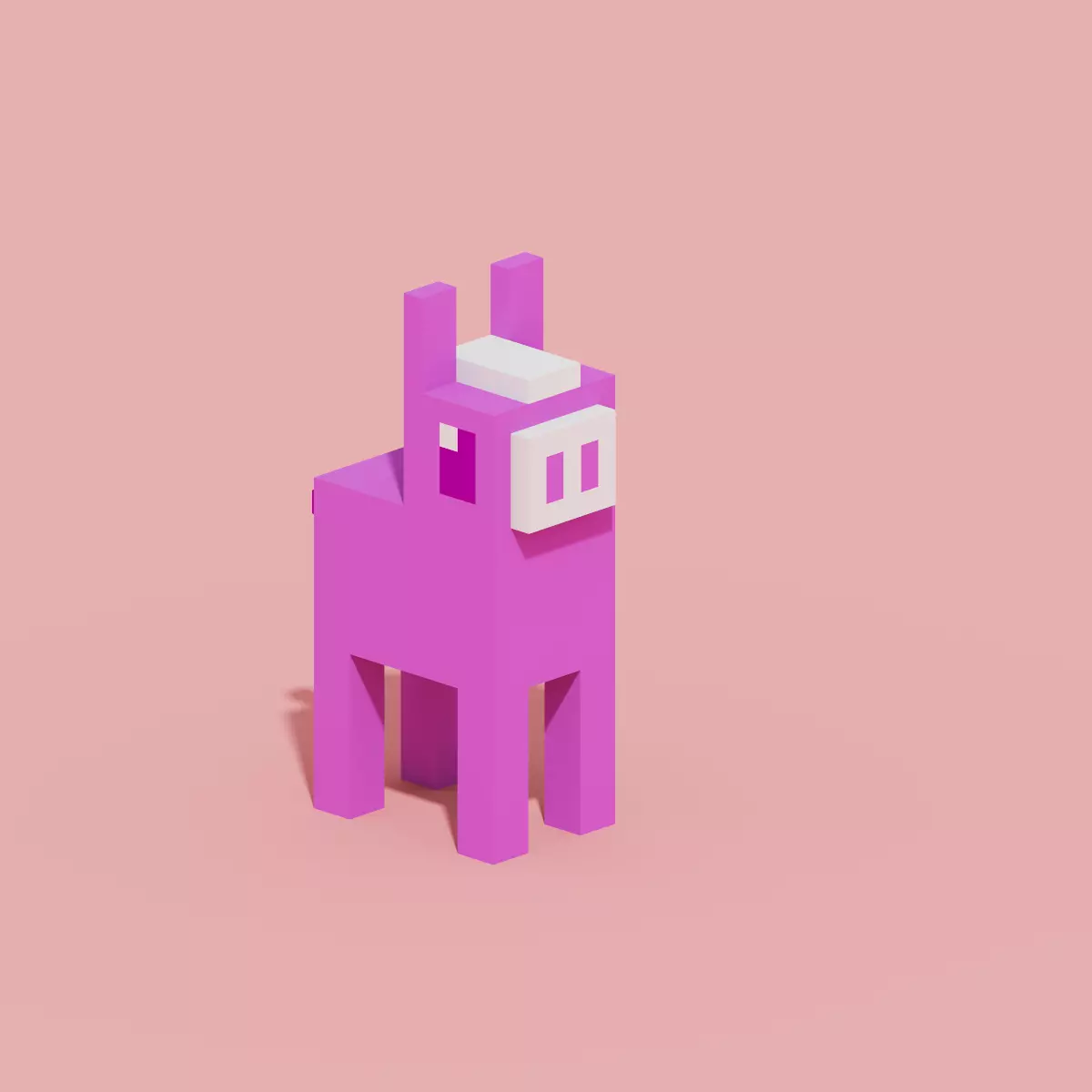 Dog VANAV1 Voxel Low-poly 3D model_0