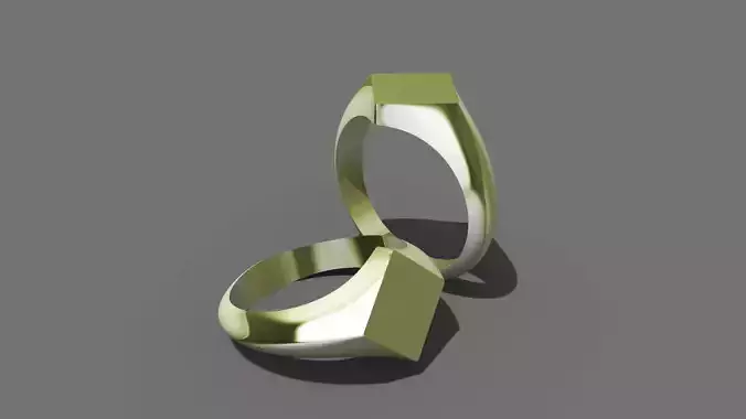Signet Ring Rhomb 3D print model