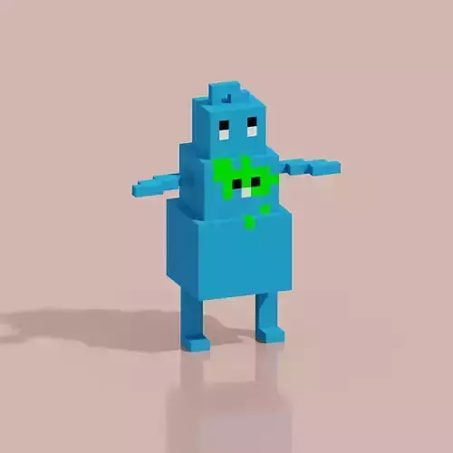Toy Hero VCNAV4 Voxel Low-poly 3D model
