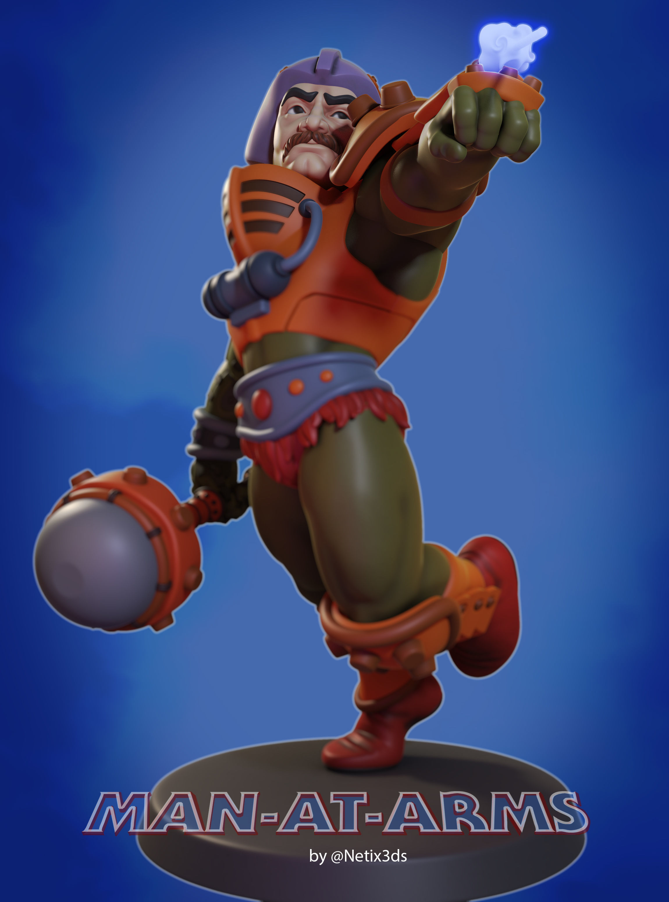 MAN AT ARMS MASTER OF THE UNIVERSE 3D print model_1