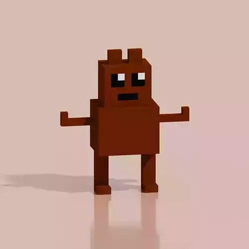 Toy Hero VCNAV5 Voxel Low-poly 3D model