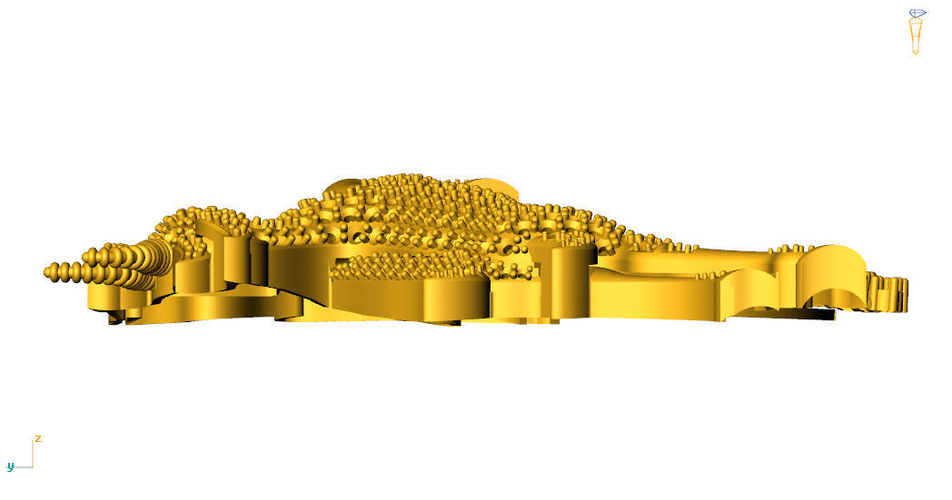 Deer pendent  3D print model_6