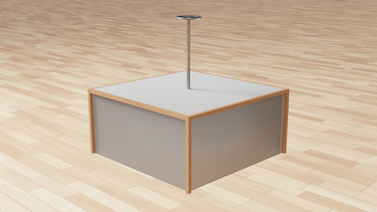 Japanese Ceiling light 3D model_1