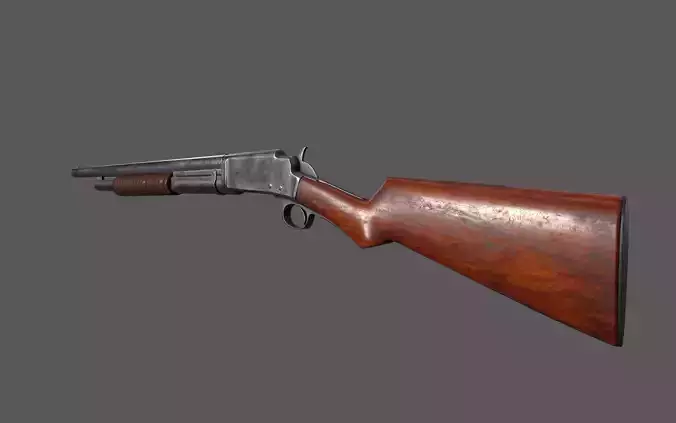 Remington Shotgun Model 17 Low-poly 3D model