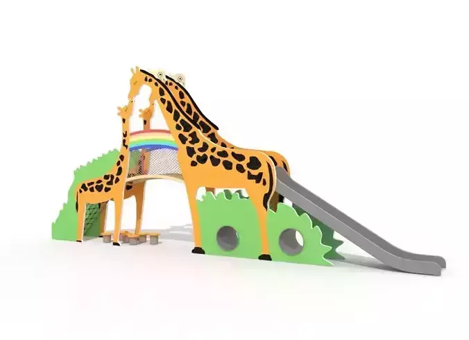 School park zoo animal theme deer playground equipment 3D model