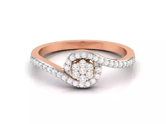 Women Diamond Ring 3dm render details