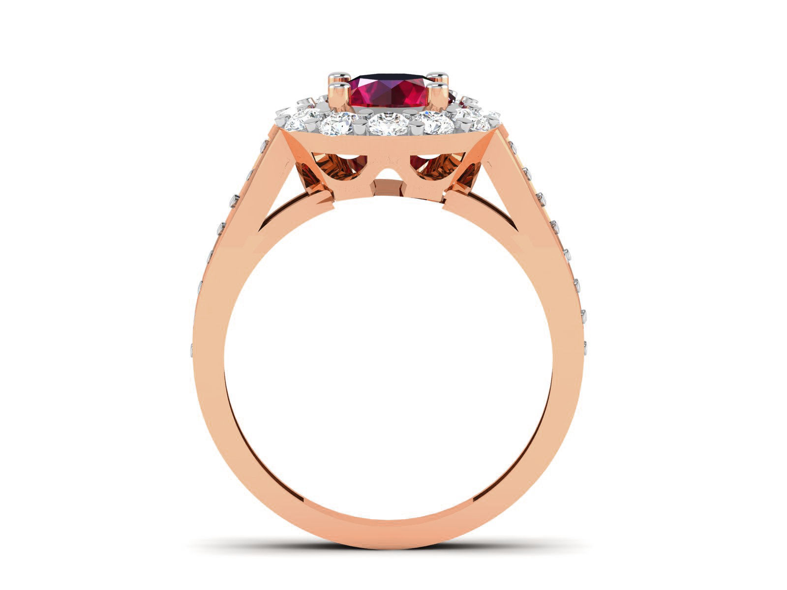 Women solitaire ring 3dm render detail 3D print model_3