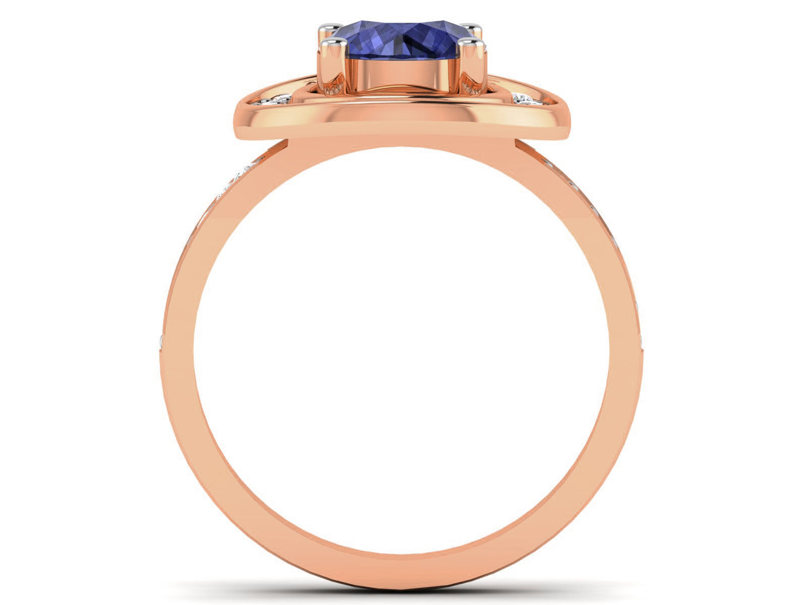 Women solitaire ring 3dm render detail 3D print model_2