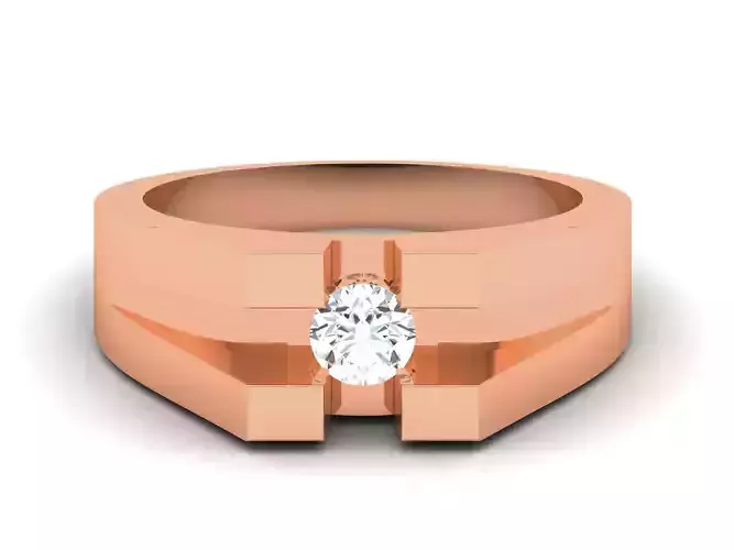 Women solitaire ring 3dm render detail