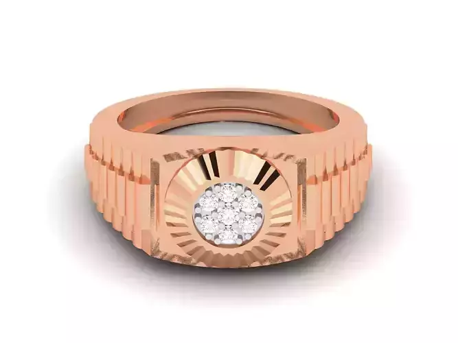 Gents Groom Mens Diamond Band Ring 3dm render details 3D print model