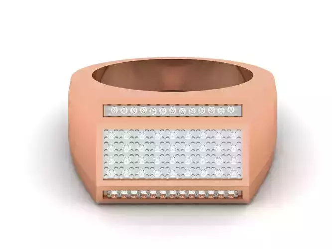 Gents Groom Mens Diamond Band Ring 3dm render details 3D print model