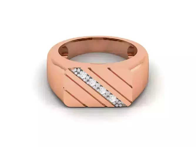Gents Groom Mens Diamond Band Ring 3dm render details 3D print model