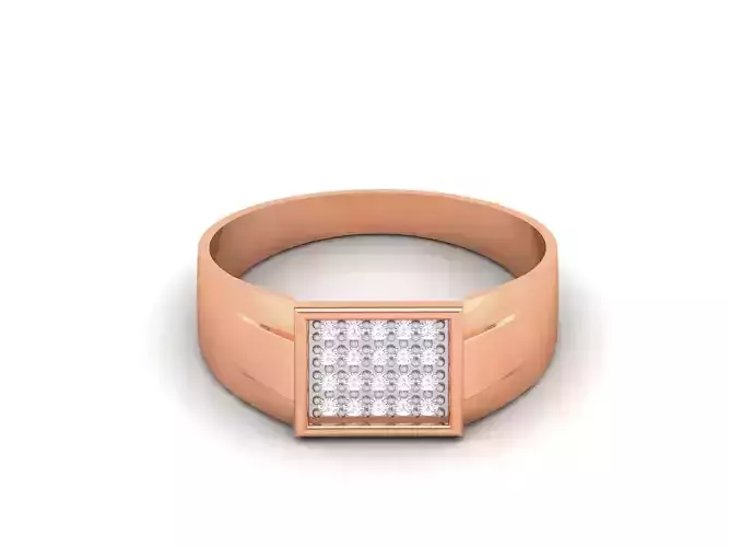 Gents Groom Mens Diamond Band Ring 3dm render details 3D print model