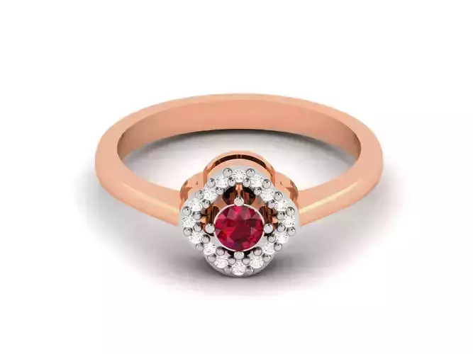 Women solitaire ring 3dm render detail