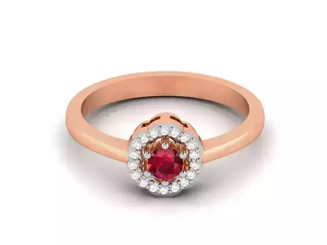 Women solitaire ring 3dm render detail