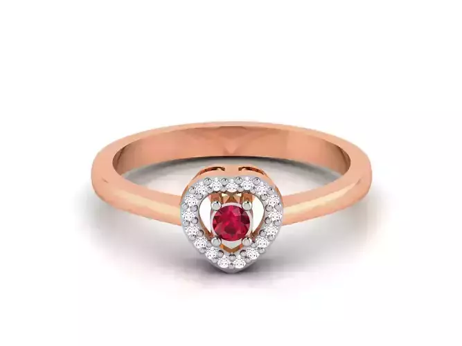 Women solitaire ring 3dm render detail