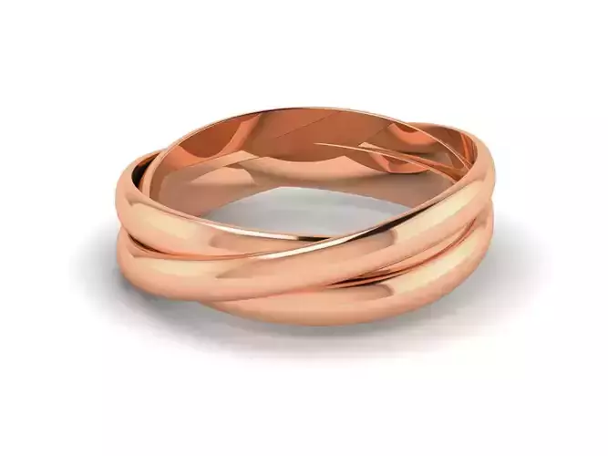 Women Plain Gold Ring 3dm render details