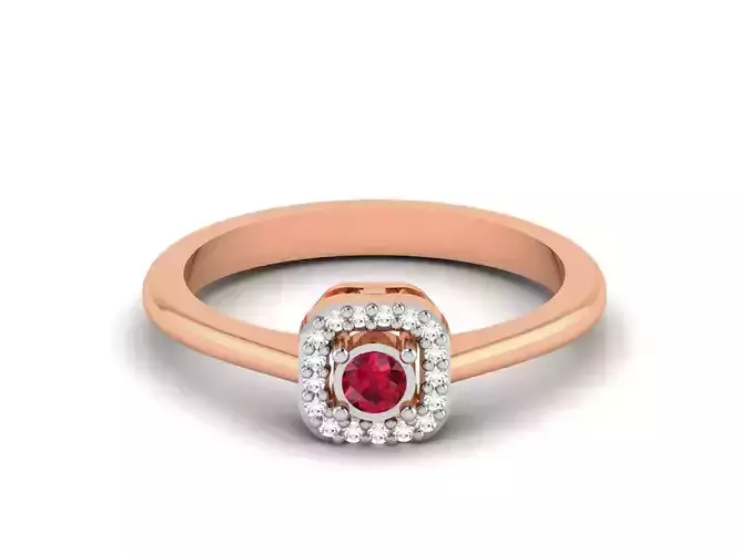 Women solitaire ring 3dm render detail