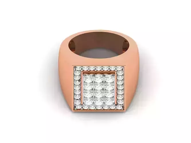 Gents Groom Mens Diamond Band Ring 3dm render details 3D print model