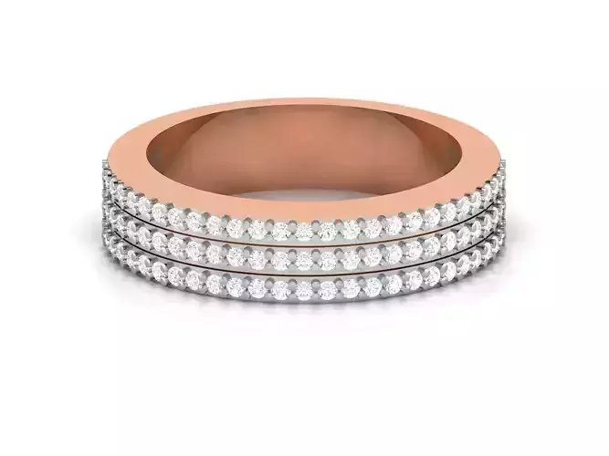 Diamond Band Ring 3dm render detail