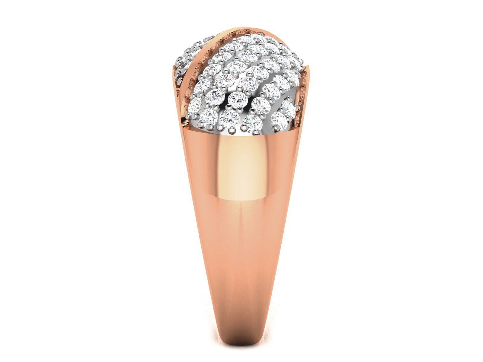 Diamond Band Ring 3dm render detail 3D print model_4