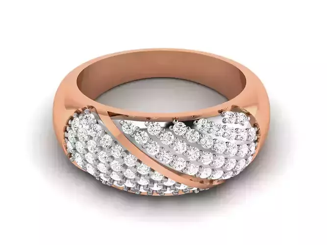 Diamond Band Ring 3dm render detail 3D print model