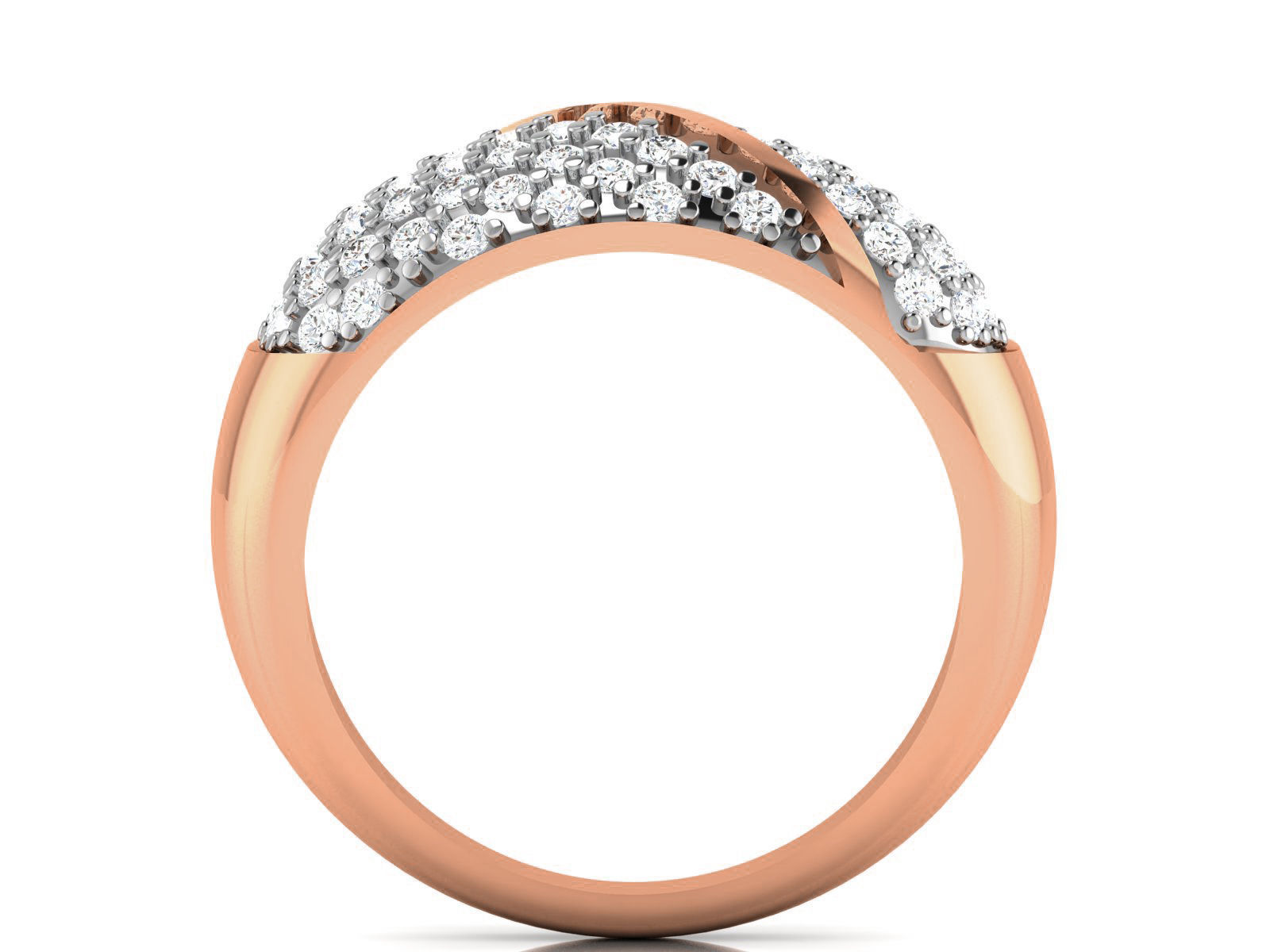 Diamond Band Ring 3dm render detail 3D print model_2