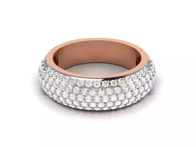 Eternity Diamond Band Ring 3dm render detail