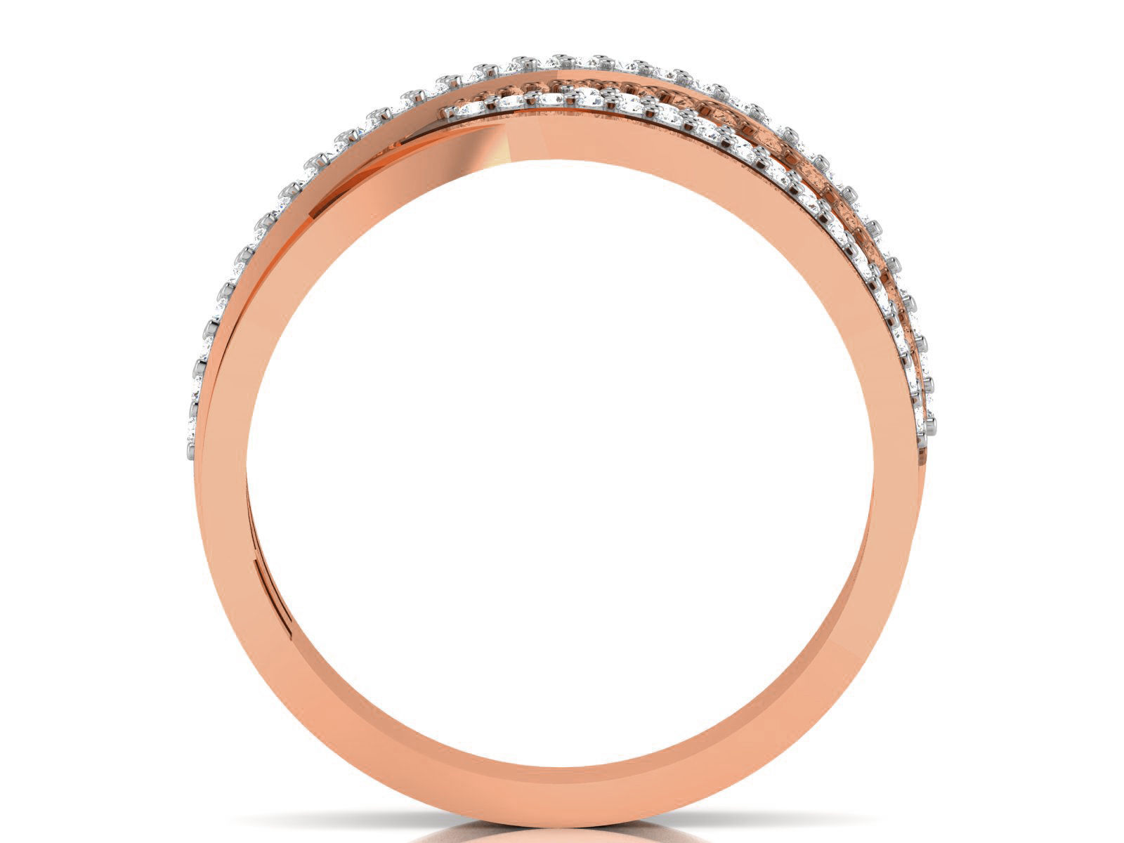 Wire Mesh High Jewelry Women Diamond Ring 3dm render details 3D print model_2