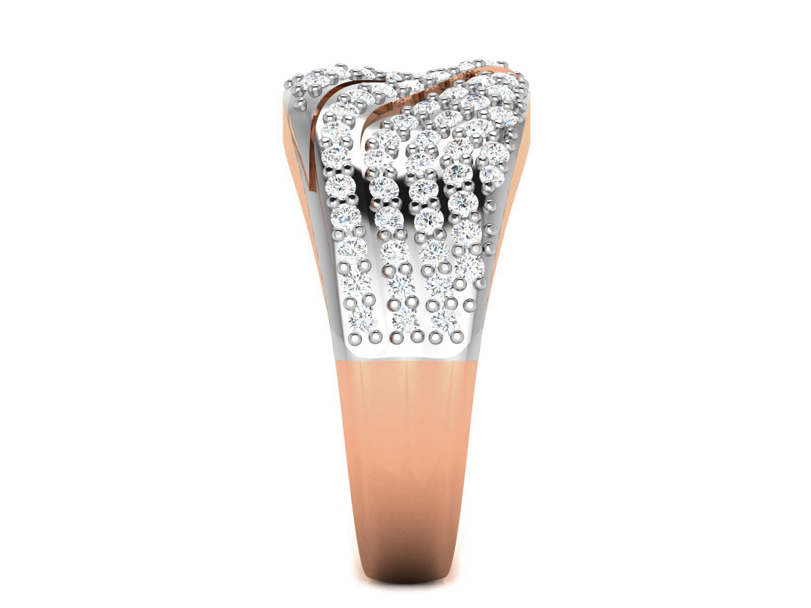 Women Diamond Ring 3dm render details 3D print model_3