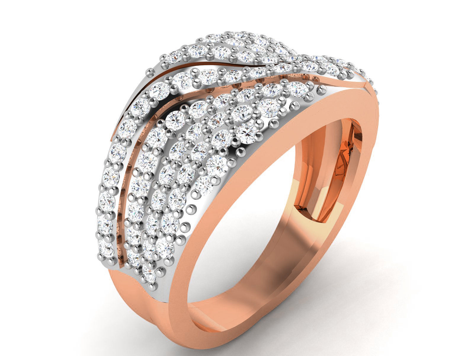 Women Diamond Ring 3dm render details 3D print model_1