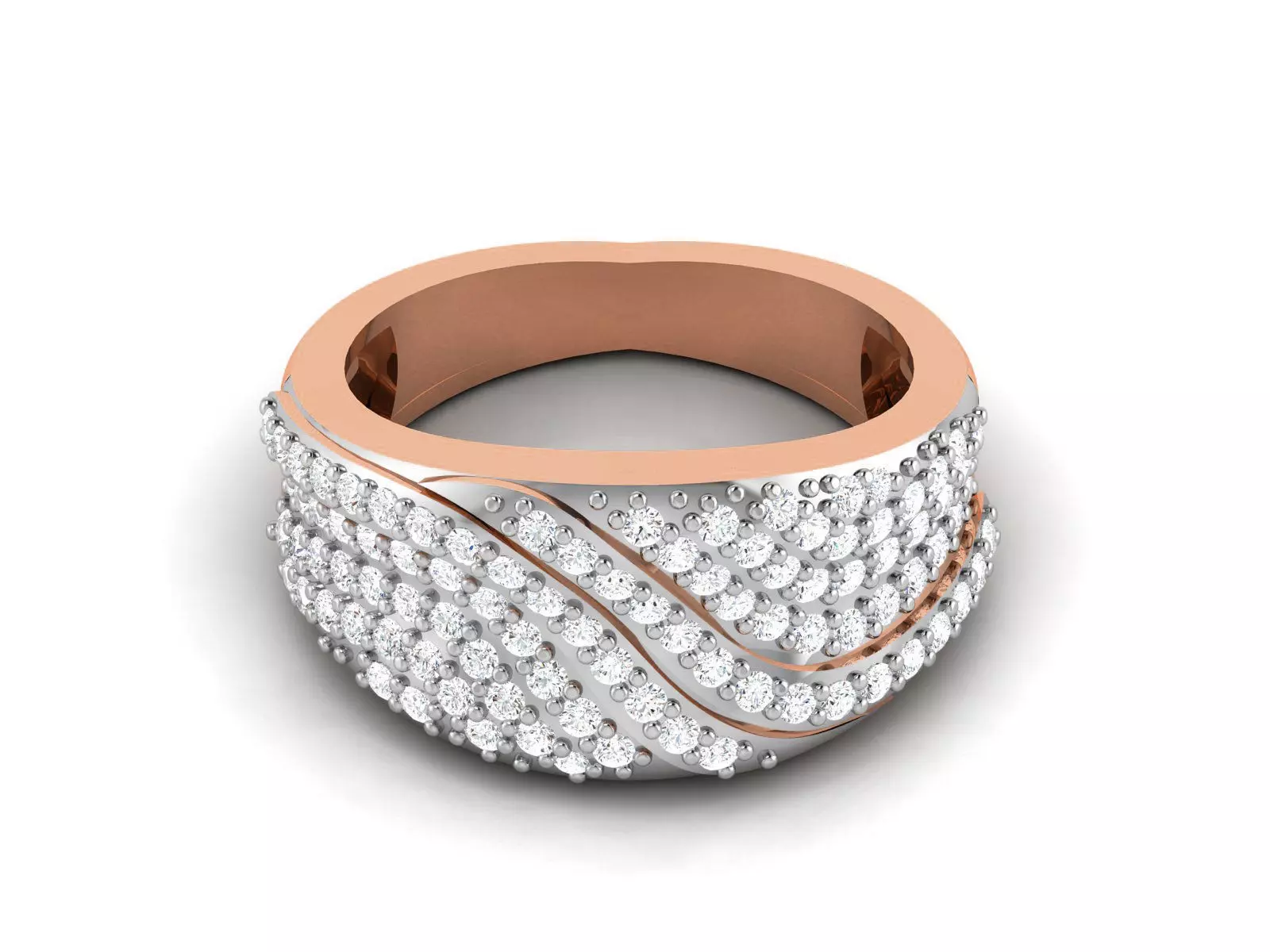 Women Diamond Ring 3dm render details 3D print model_0