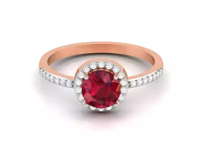 Women solitaire ring 3dm render detail