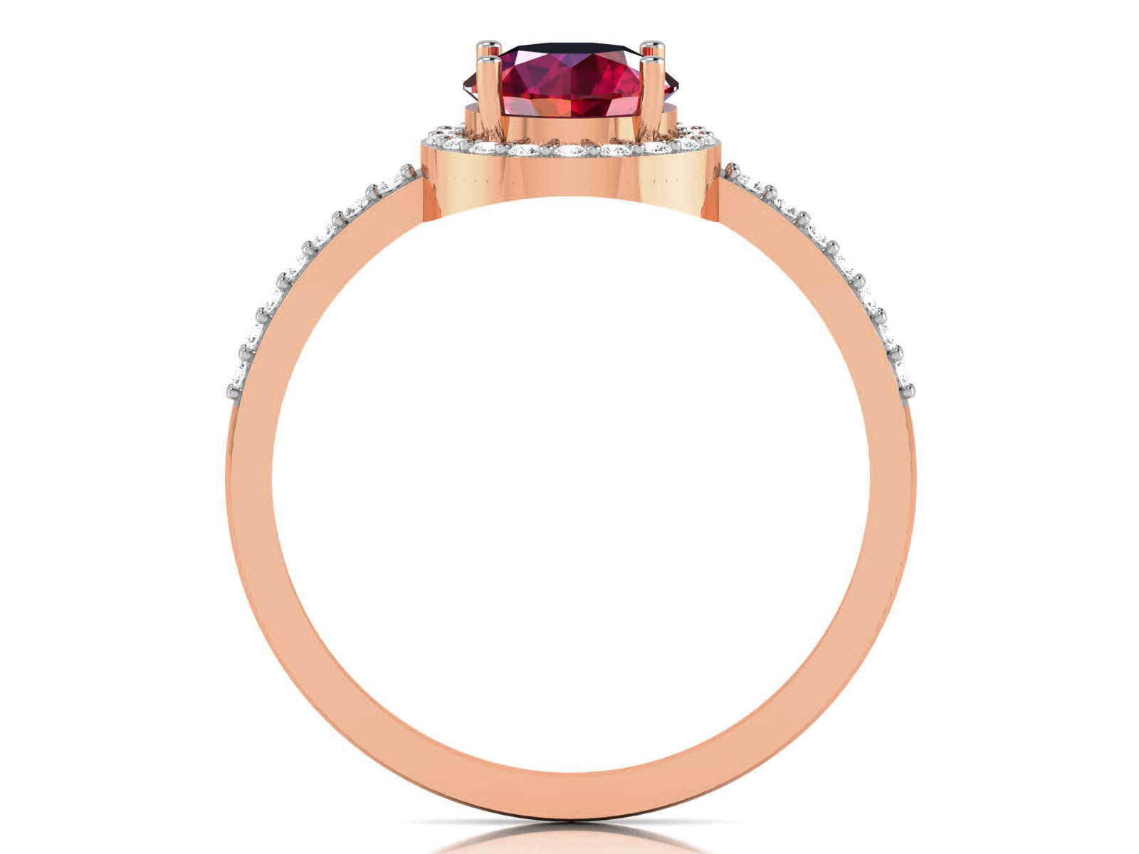 Women solitaire ring 3dm render detail 3D print model_2