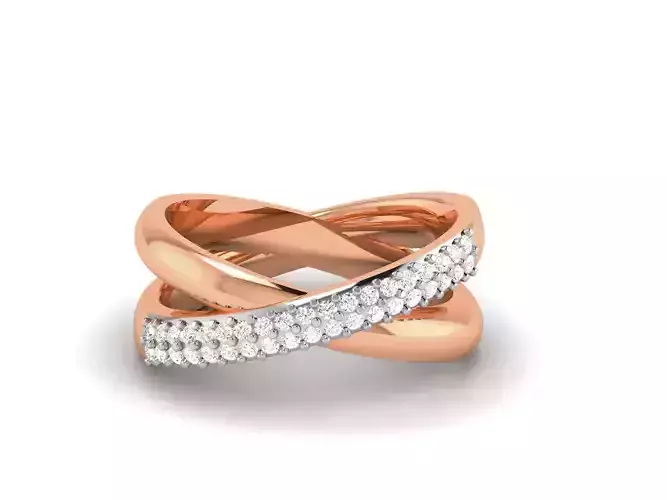 Wire Mesh High Jewelry Women Diamond Ring 3dm render details