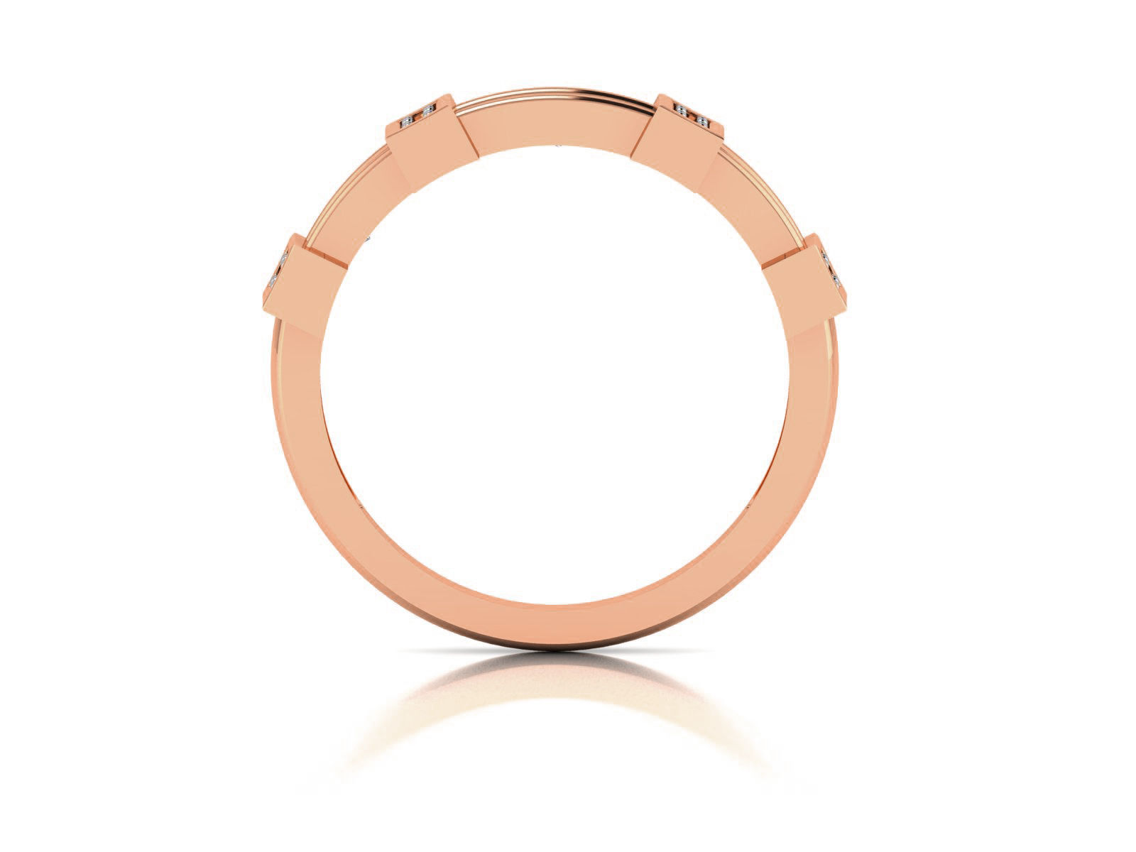 Diamond Band Ring 3dm render detail 3D print model_2